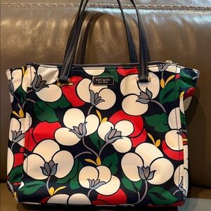 Kate Spade Red and Blue Floral Tote